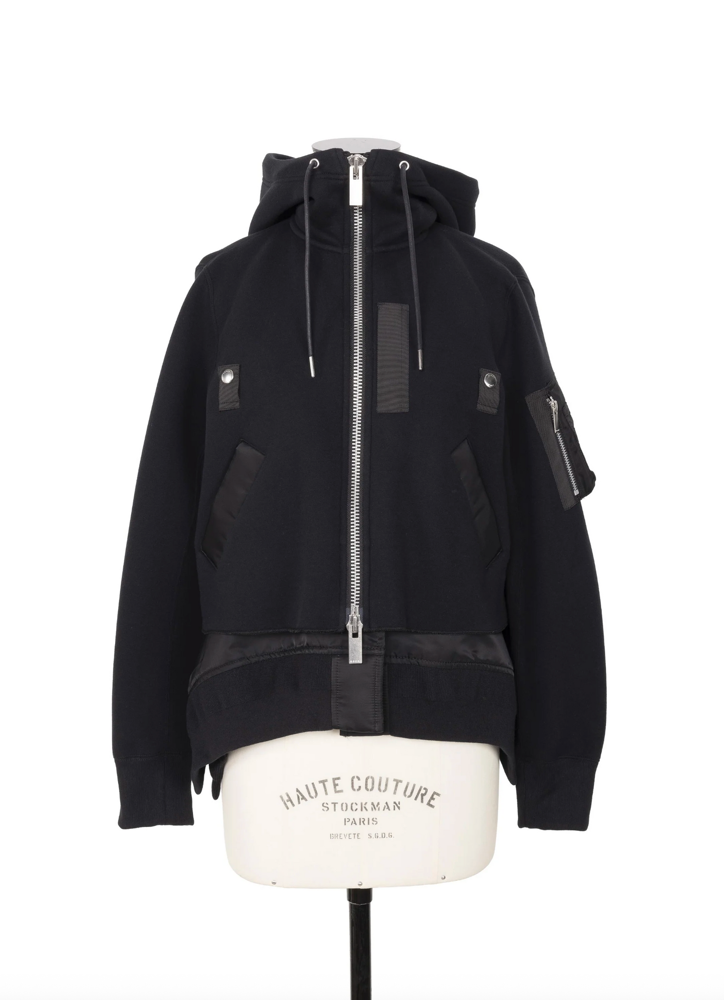 Sponge Sweater Nylon Twill Black x Black