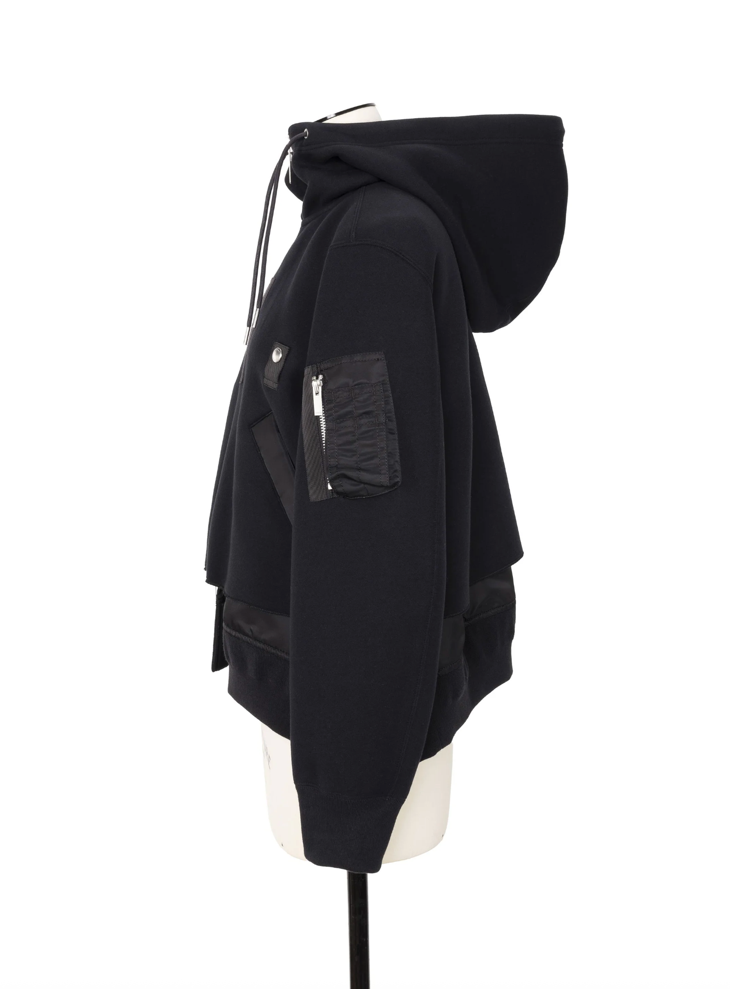Sponge Sweater Nylon Twill Black x Black