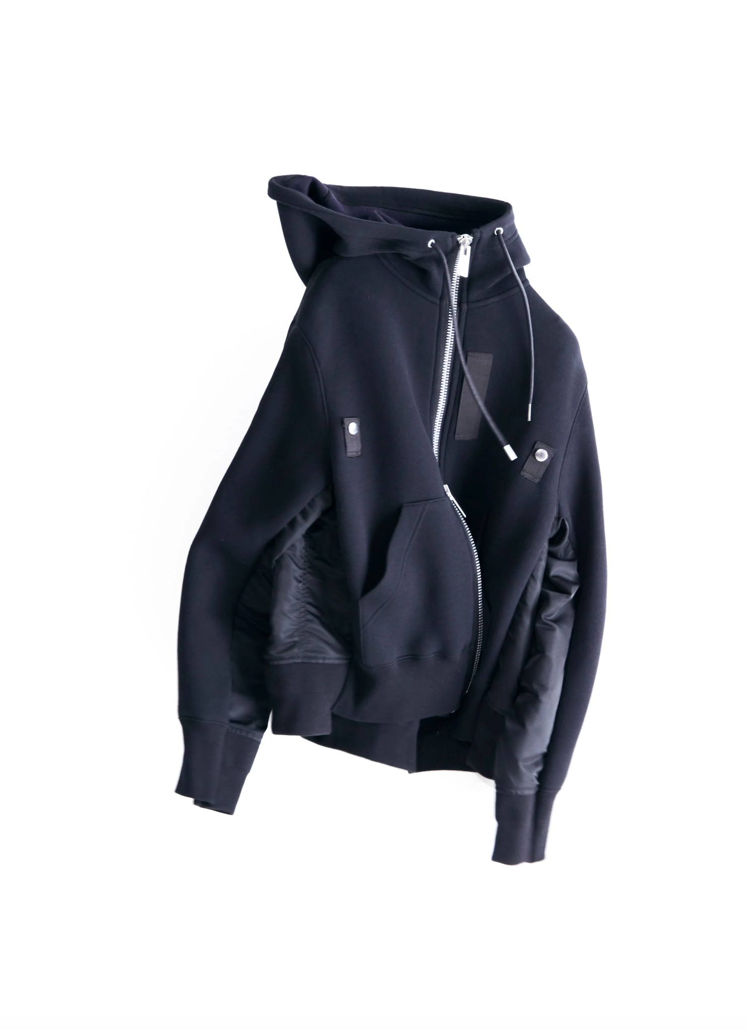 Sponge Sweater Nylon Twill Black x Black