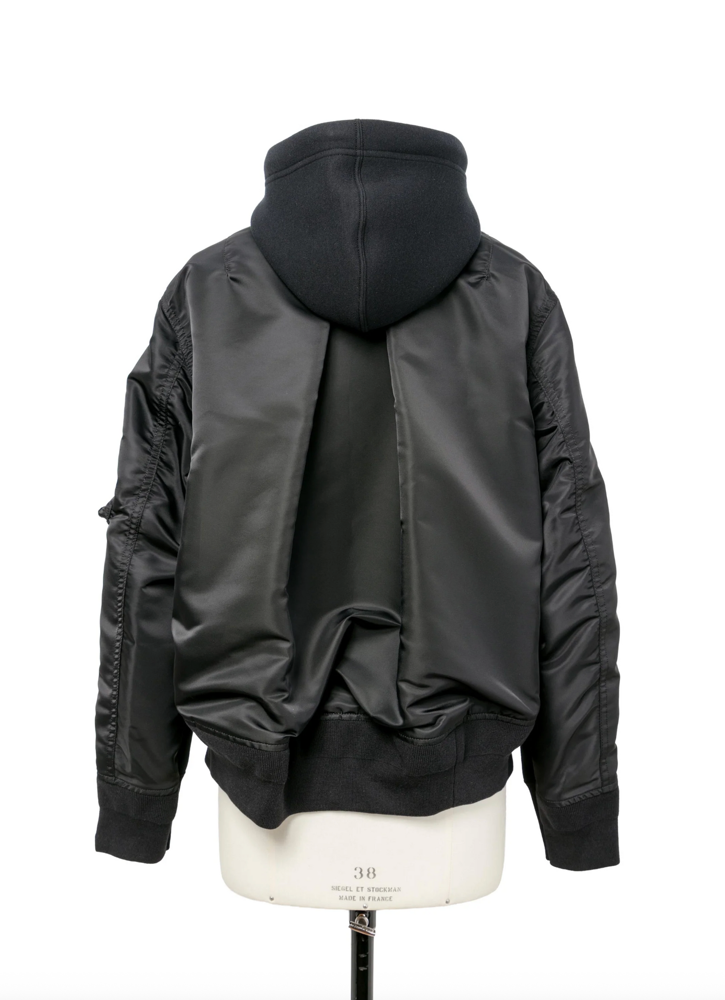 Sponge Sweater Nylon Twill Black x Black