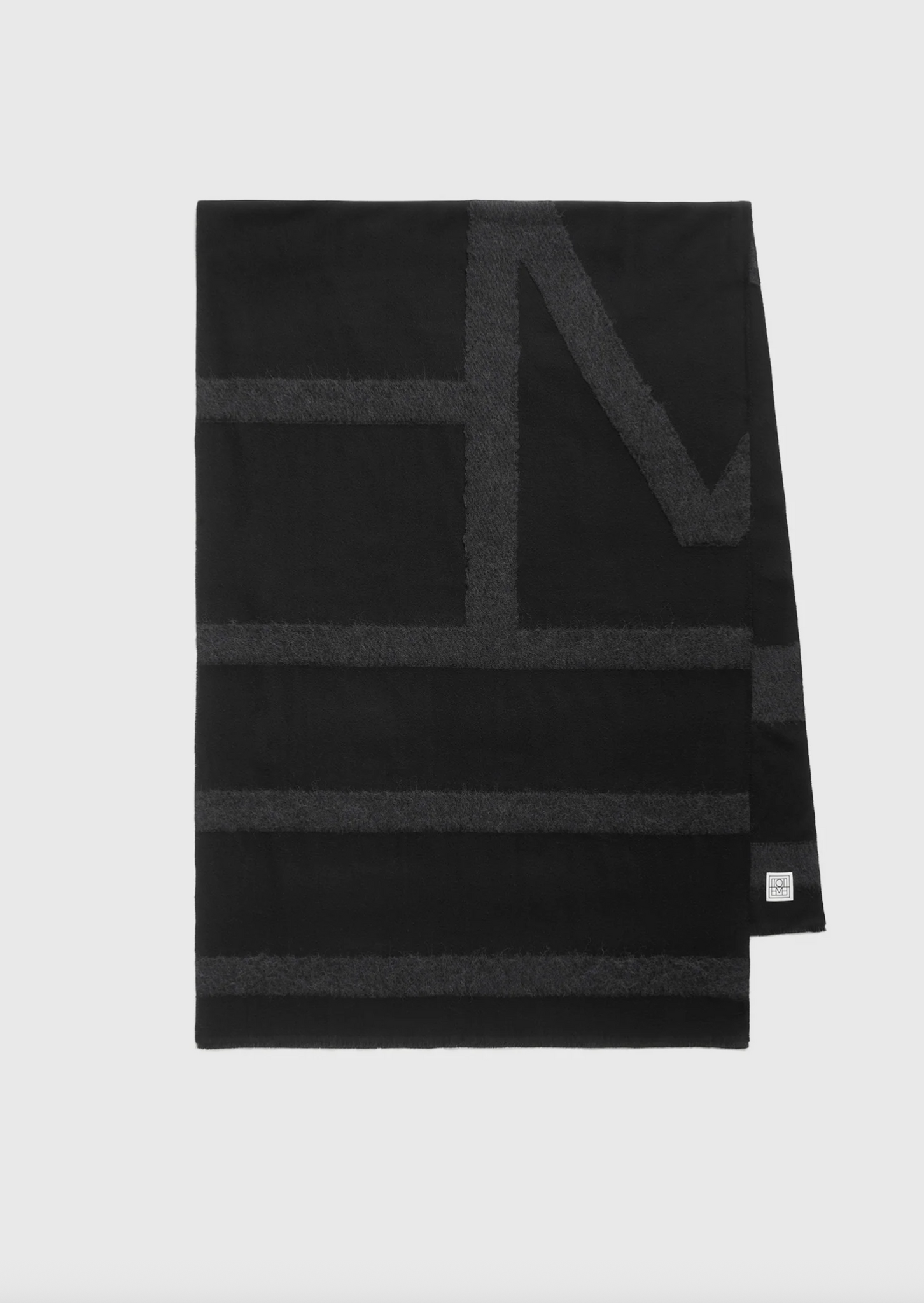 Monogram Twill Scarf Black