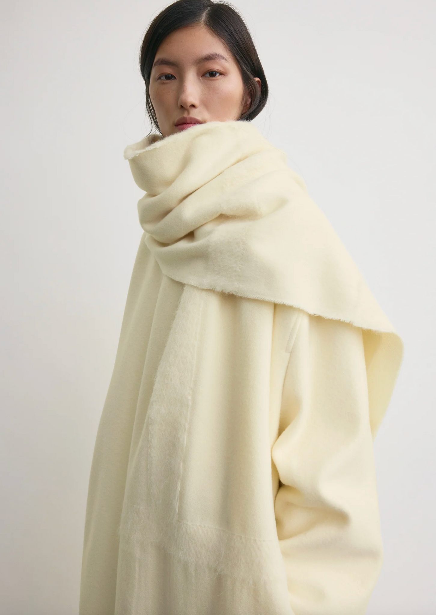 Monogram Twill Scarf Off White