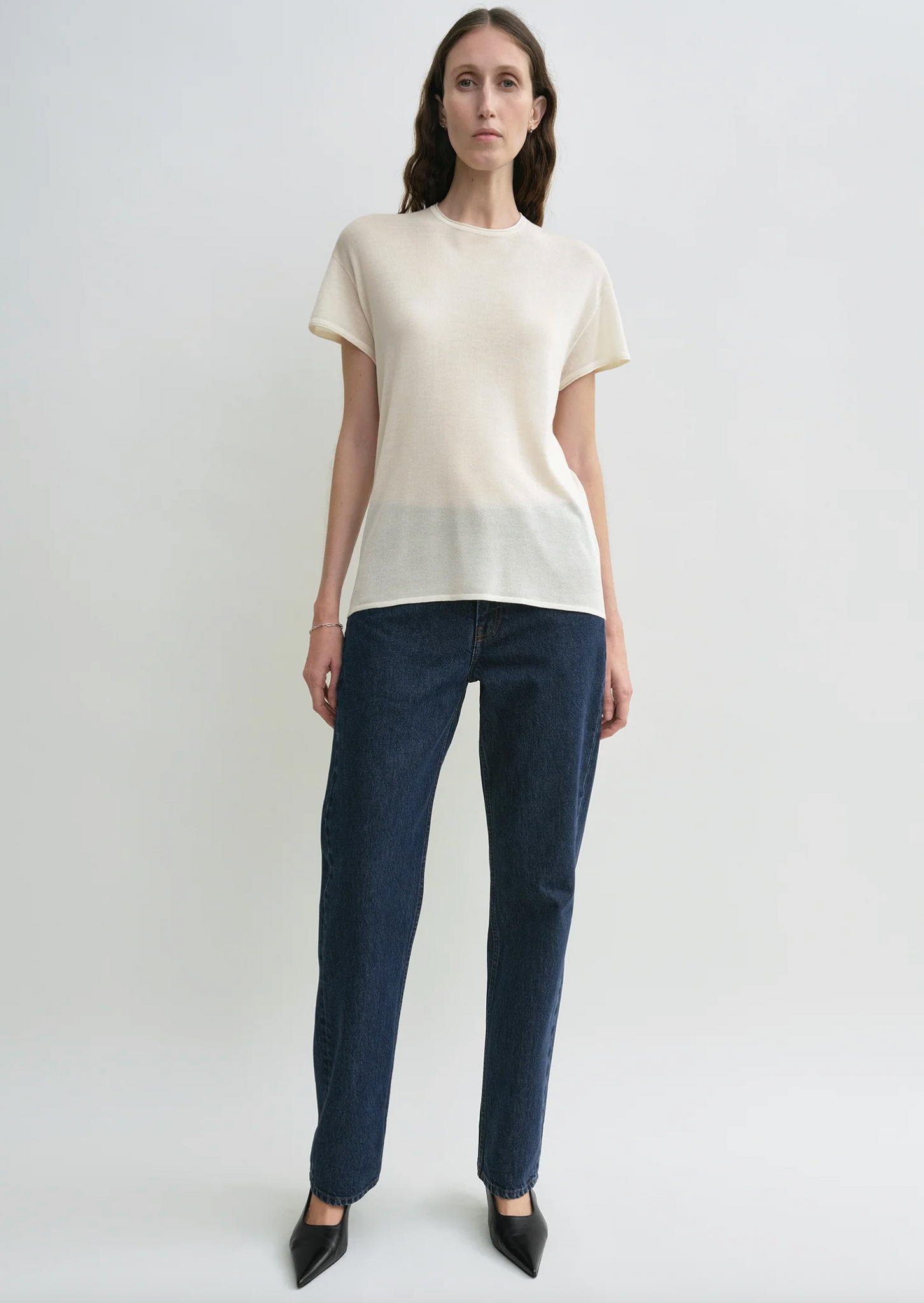 Silk Tee Ecru