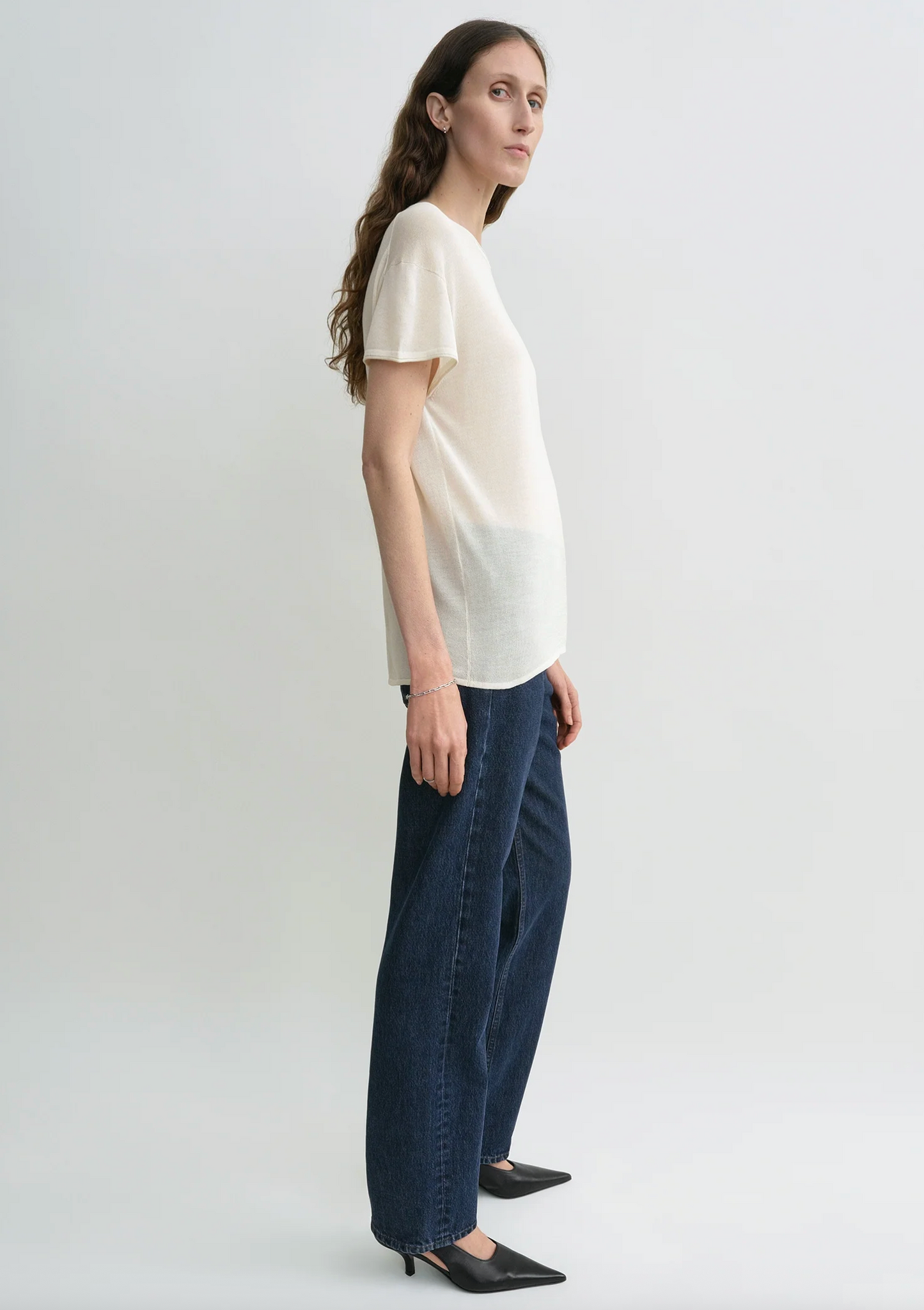 Silk Tee Ecru