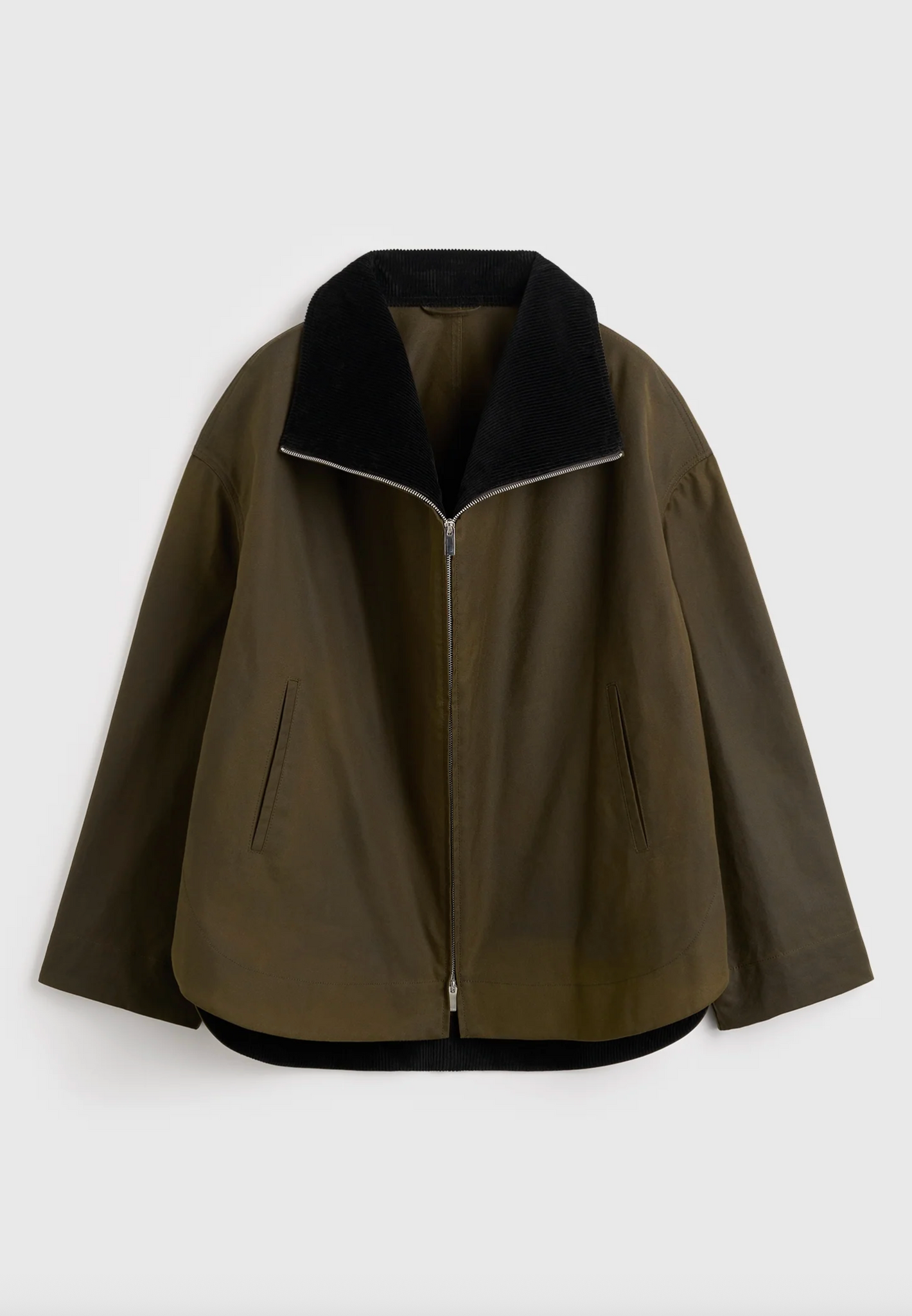 Zipped Funnel Jacket Bark