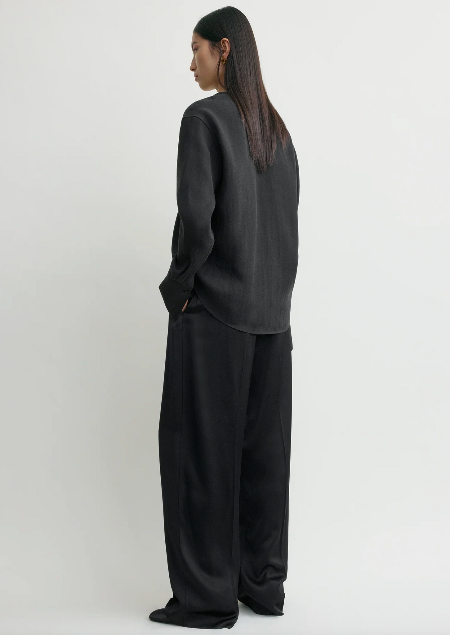 Cowl Blouse Black