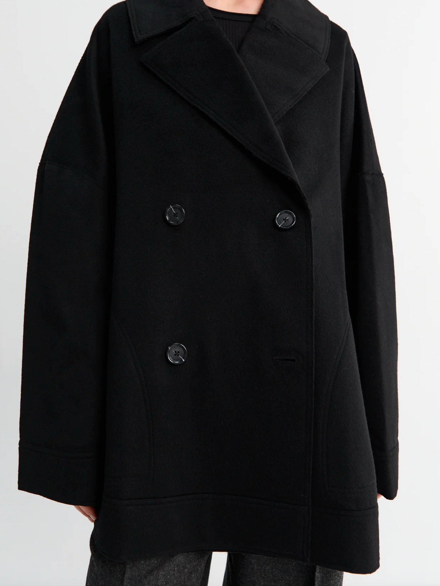 Oversized Double Jacket Black