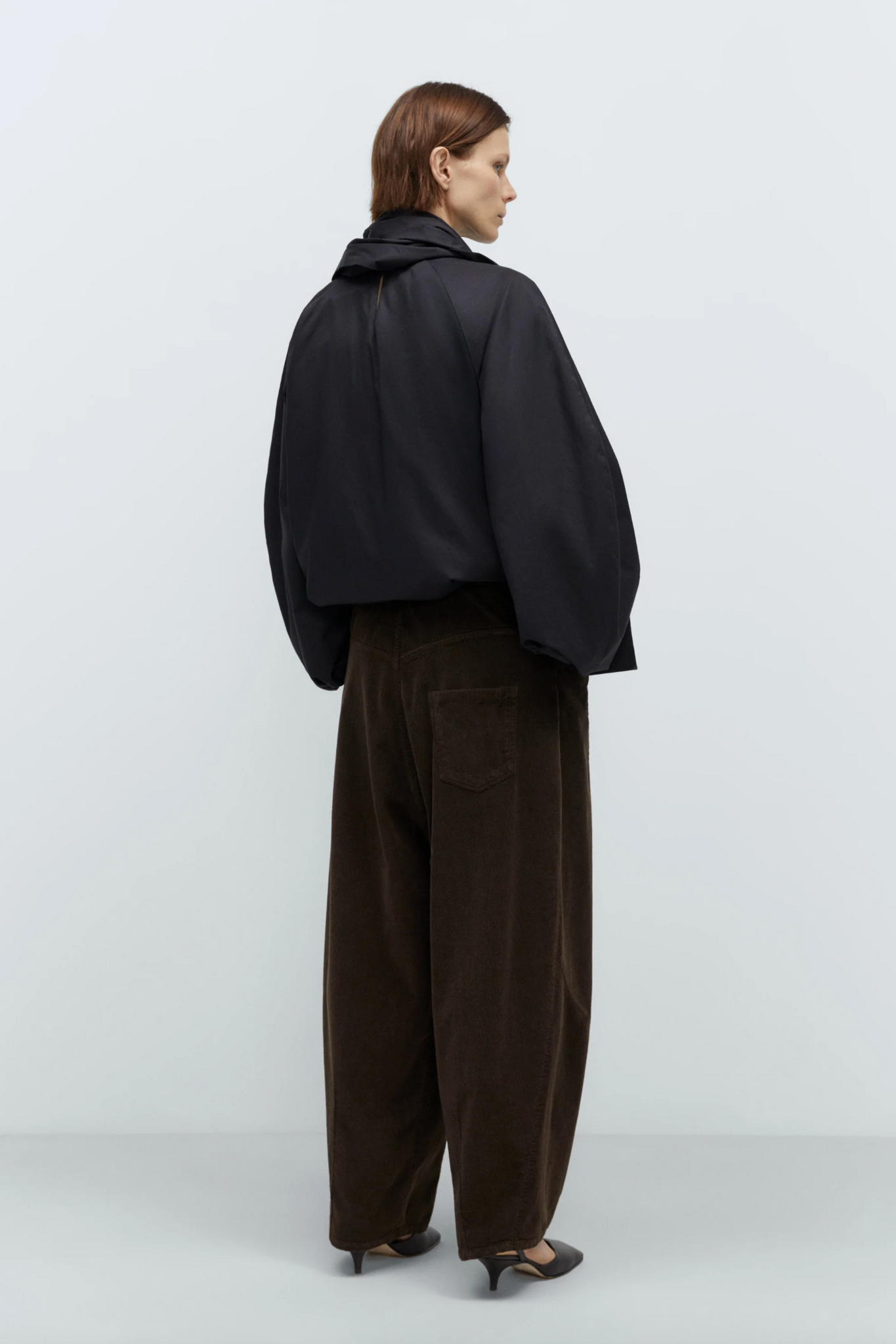 Cord Baggy Pants Brown
