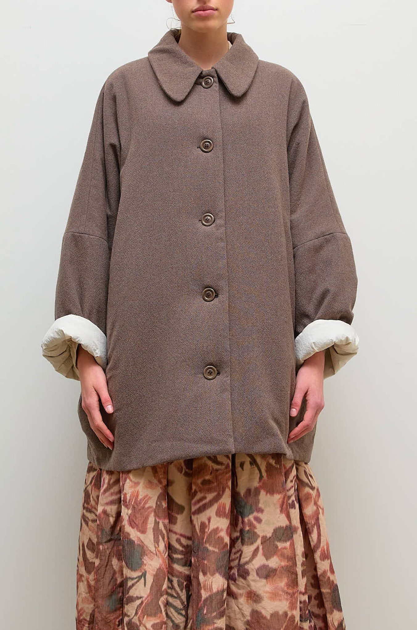Triangle Wool Cash Coat Oatmeal