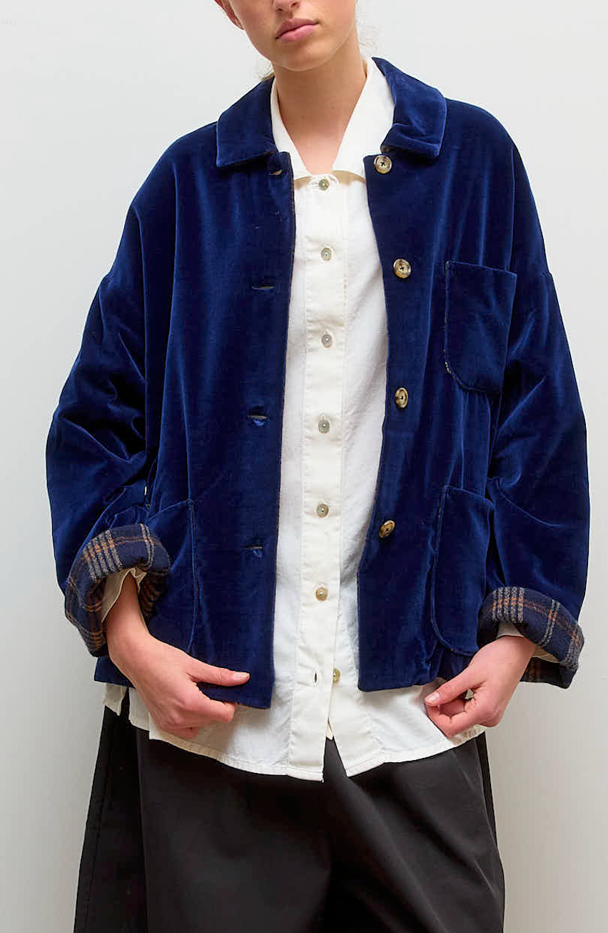 Mara Jacket Velvet Navy