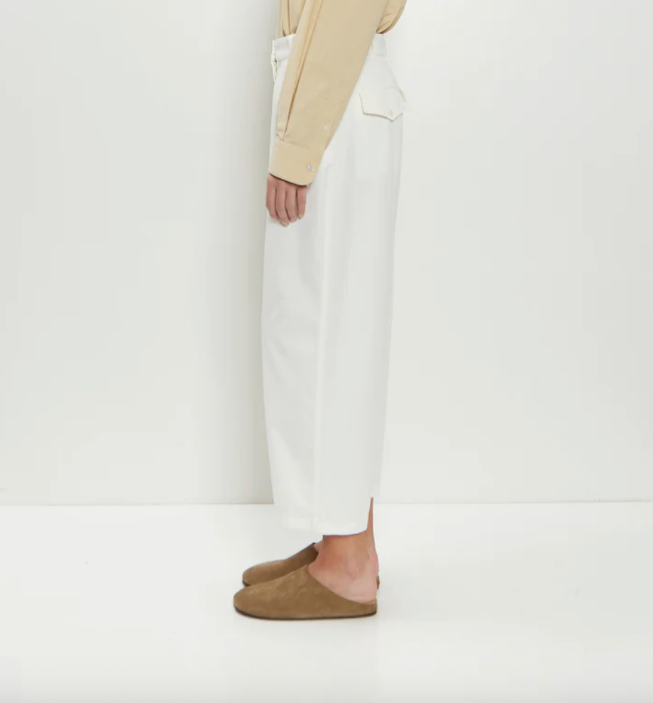 Quinto Pant Cotton Cash White