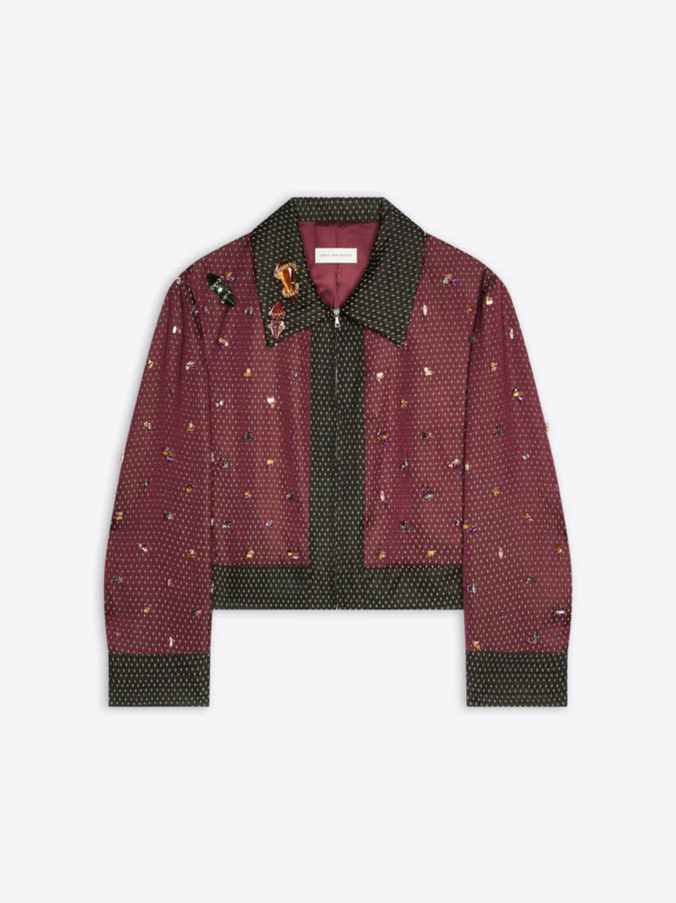 Vurani Embroidered Jacket Burgundy