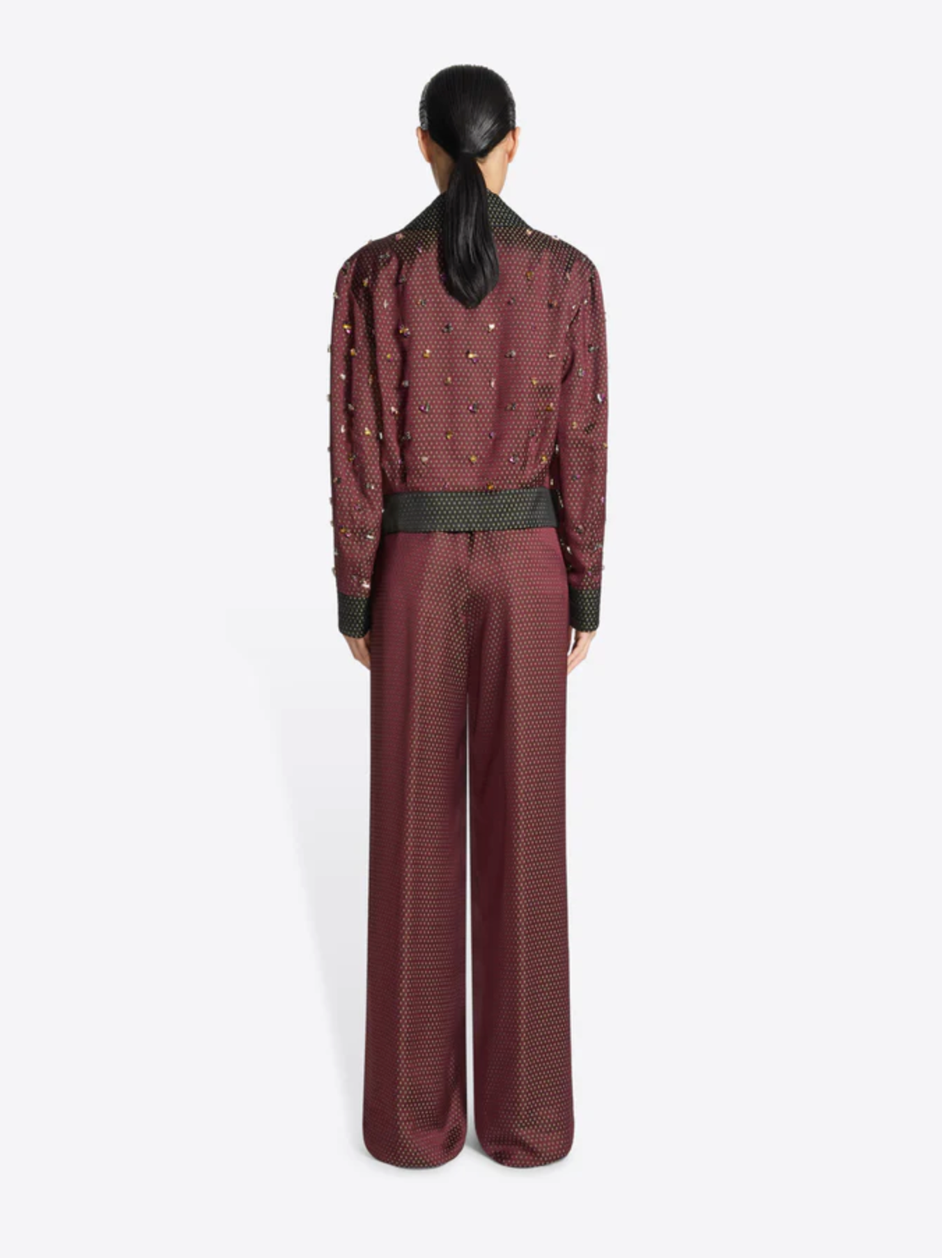 Vurani Embroidered Jacket Burgundy