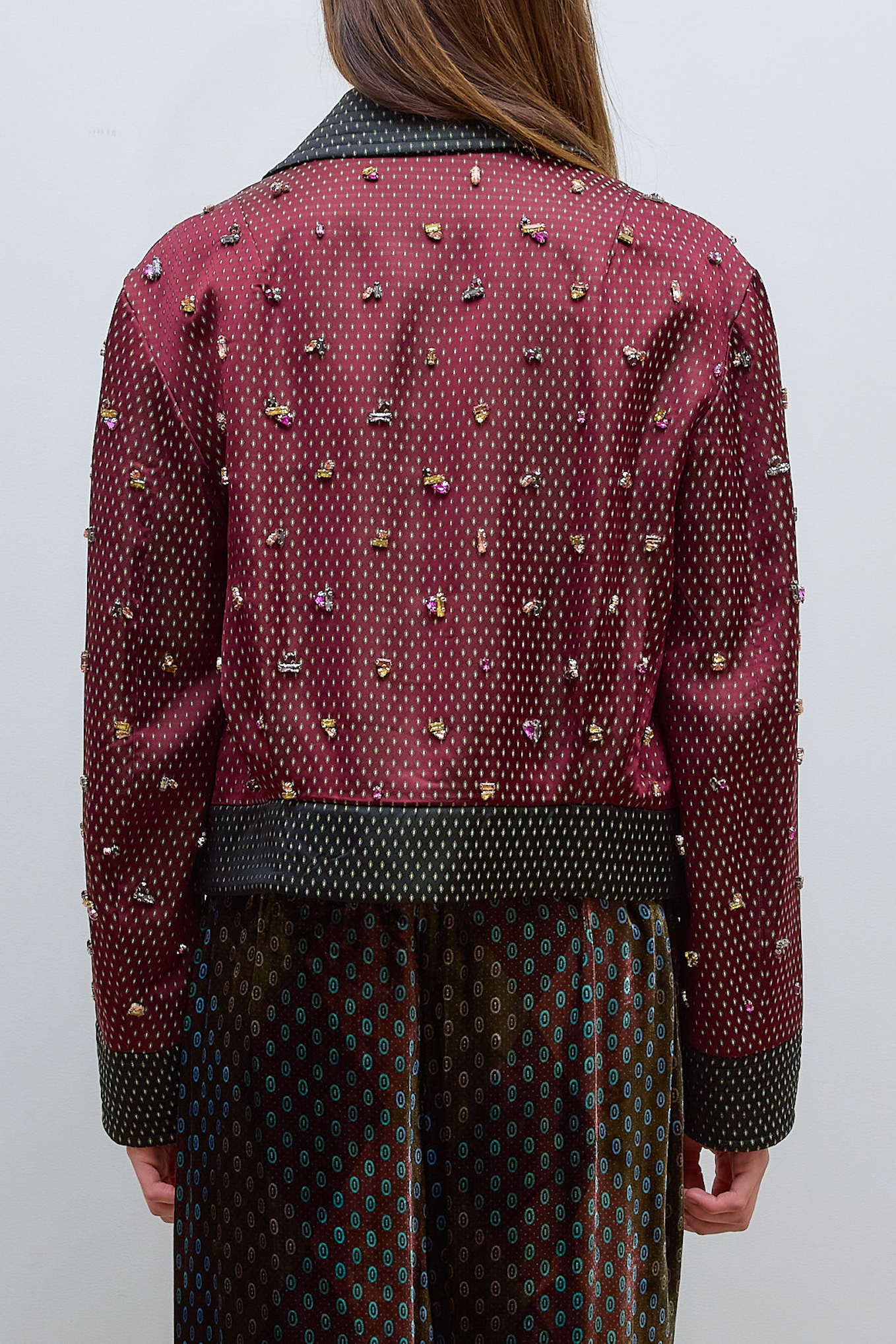 Vurani Embroidered Jacket Burgundy
