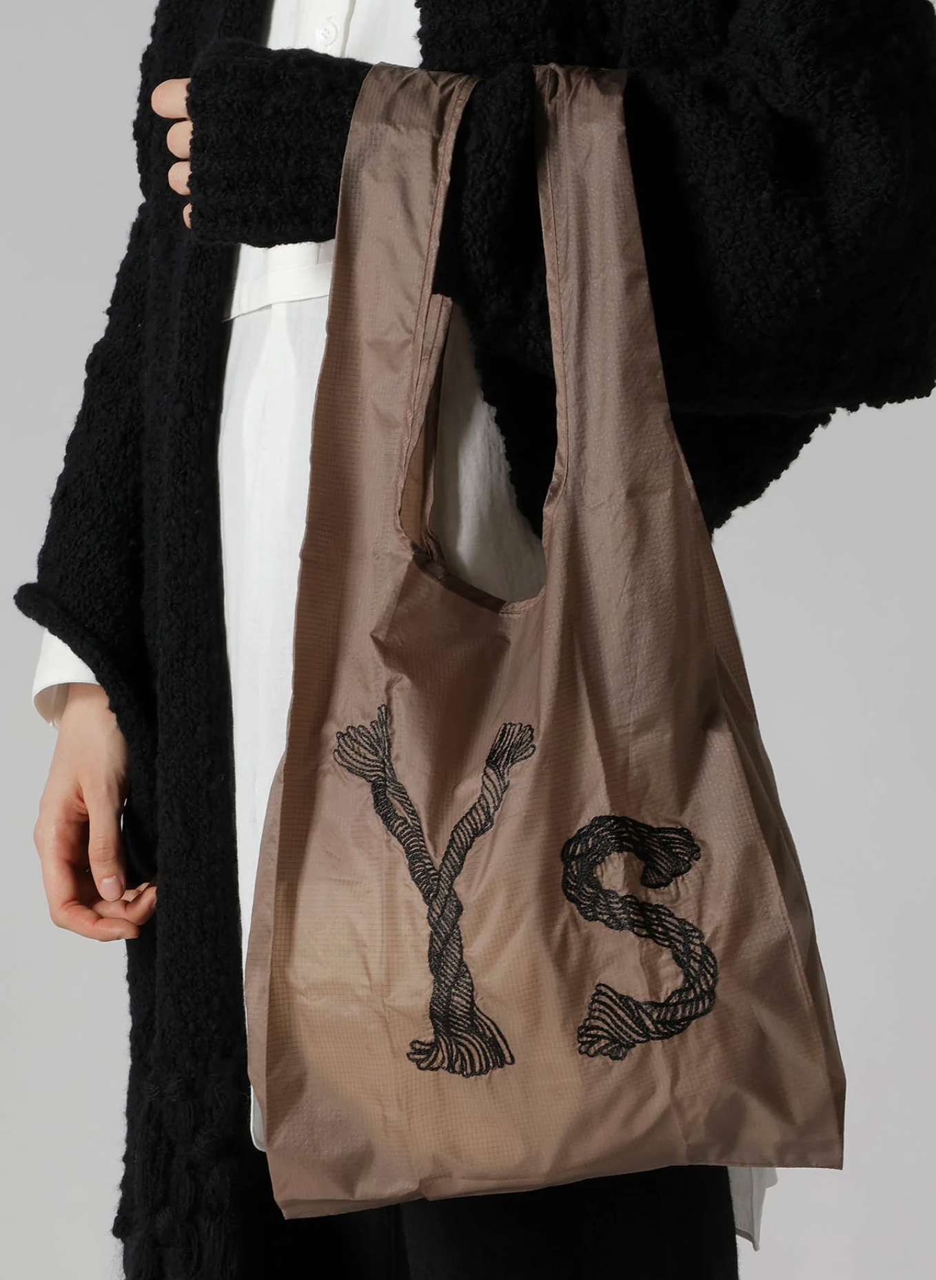 Logo Shopping Bag Brown