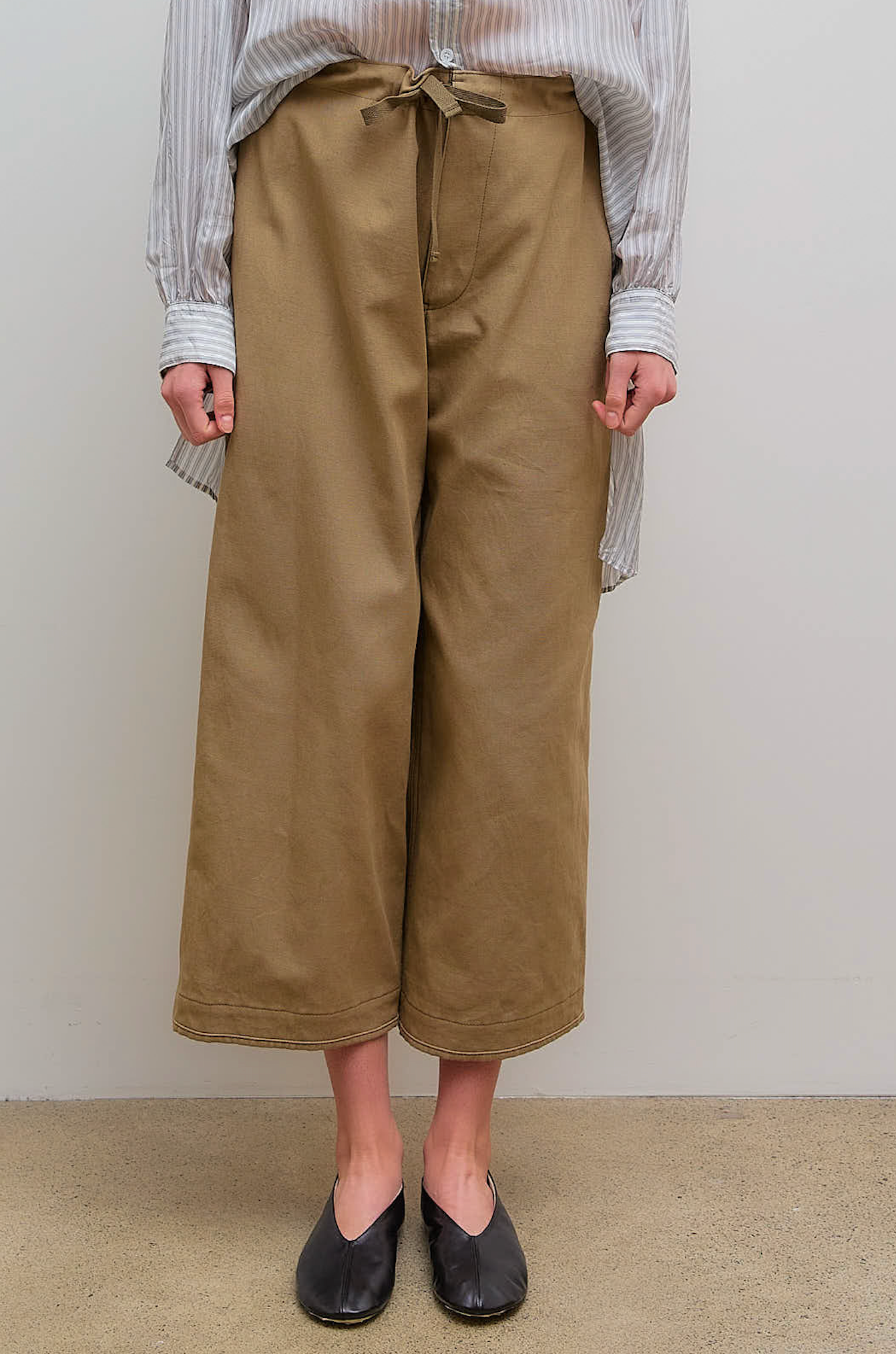 U Straight String Pant Sand