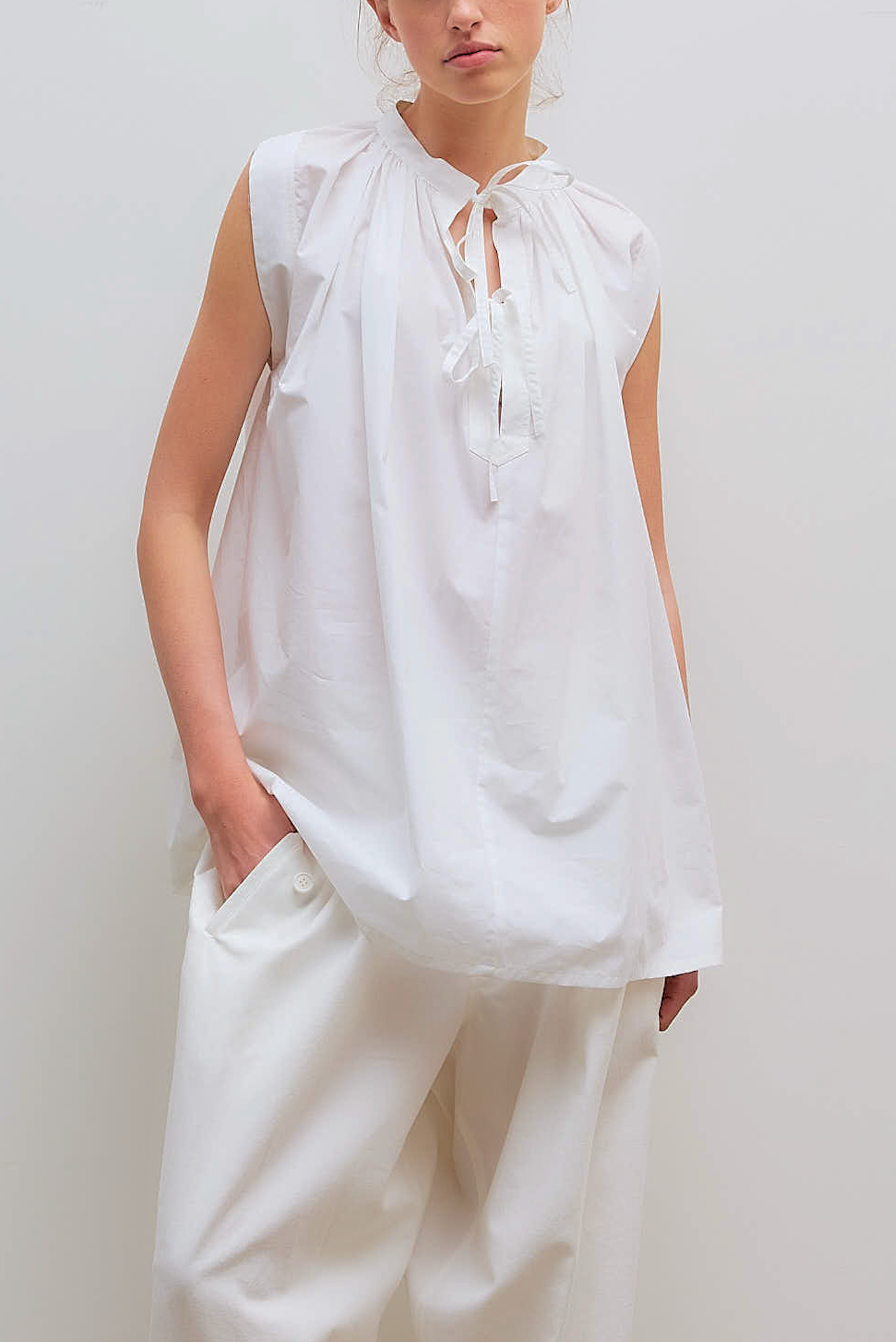 Typewriter Blouse Off White