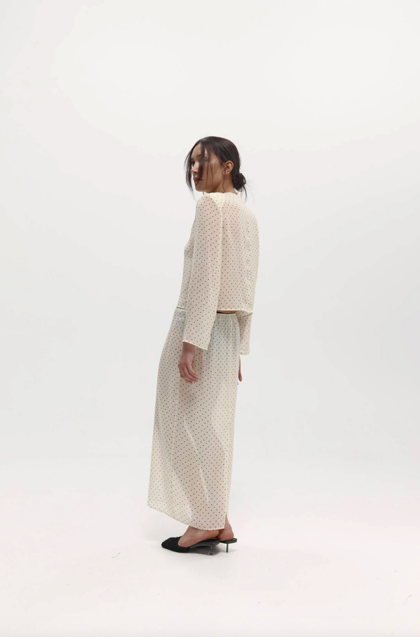 Camilla Skirt Cream Polka Dot