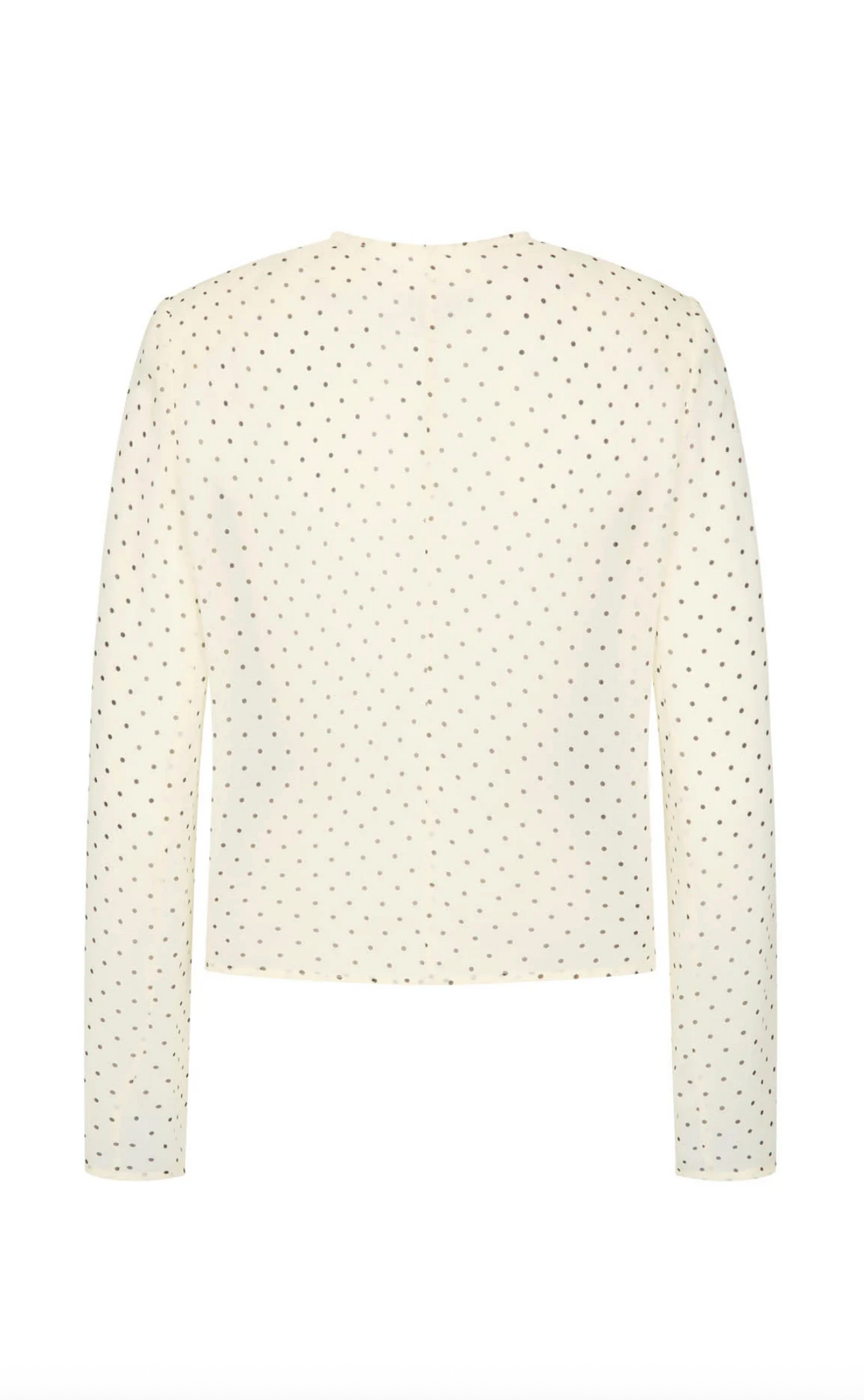 Eileen Top Cream Polka Dot Silk