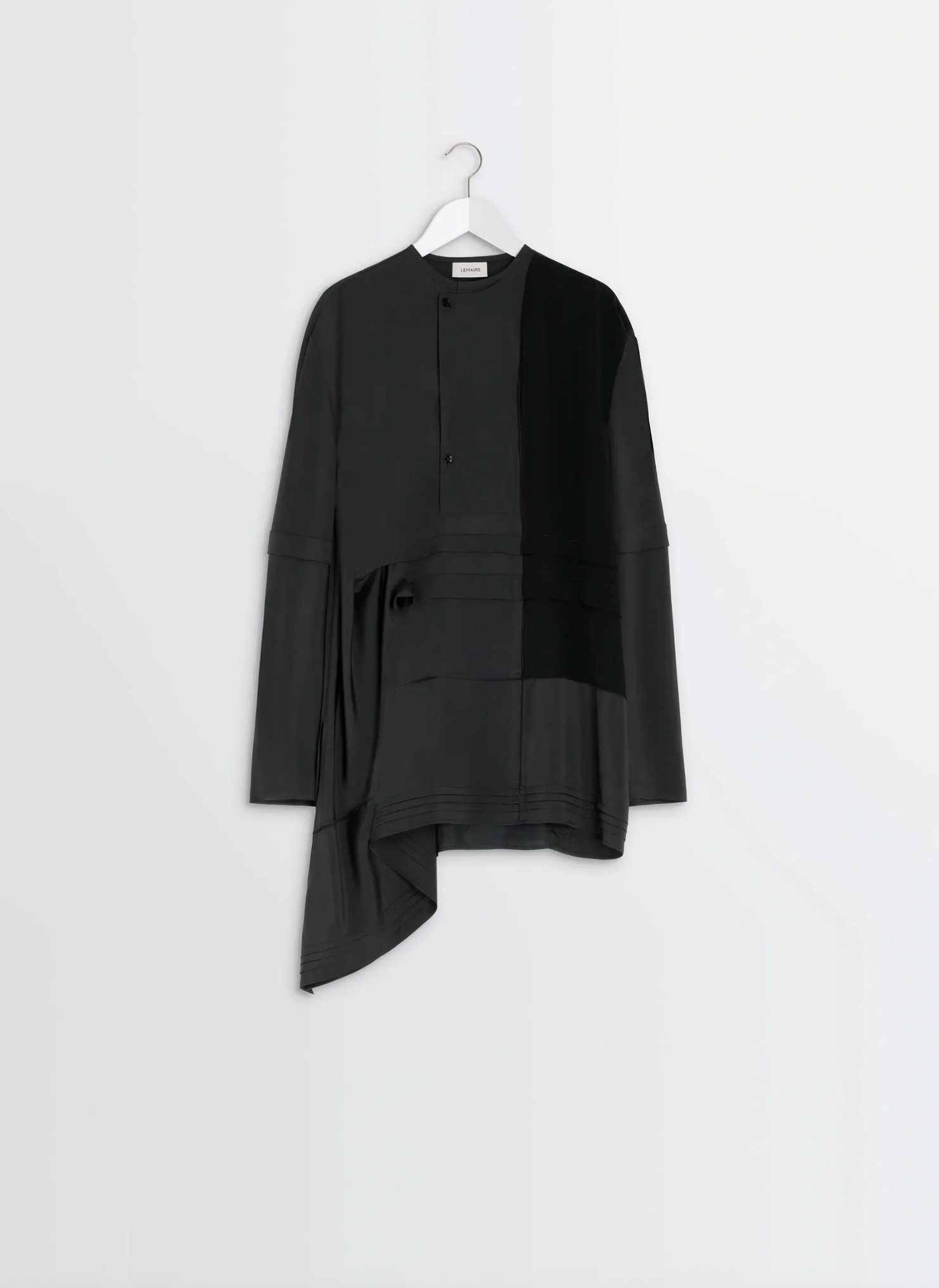 Blouse with Pleats Slate Grey