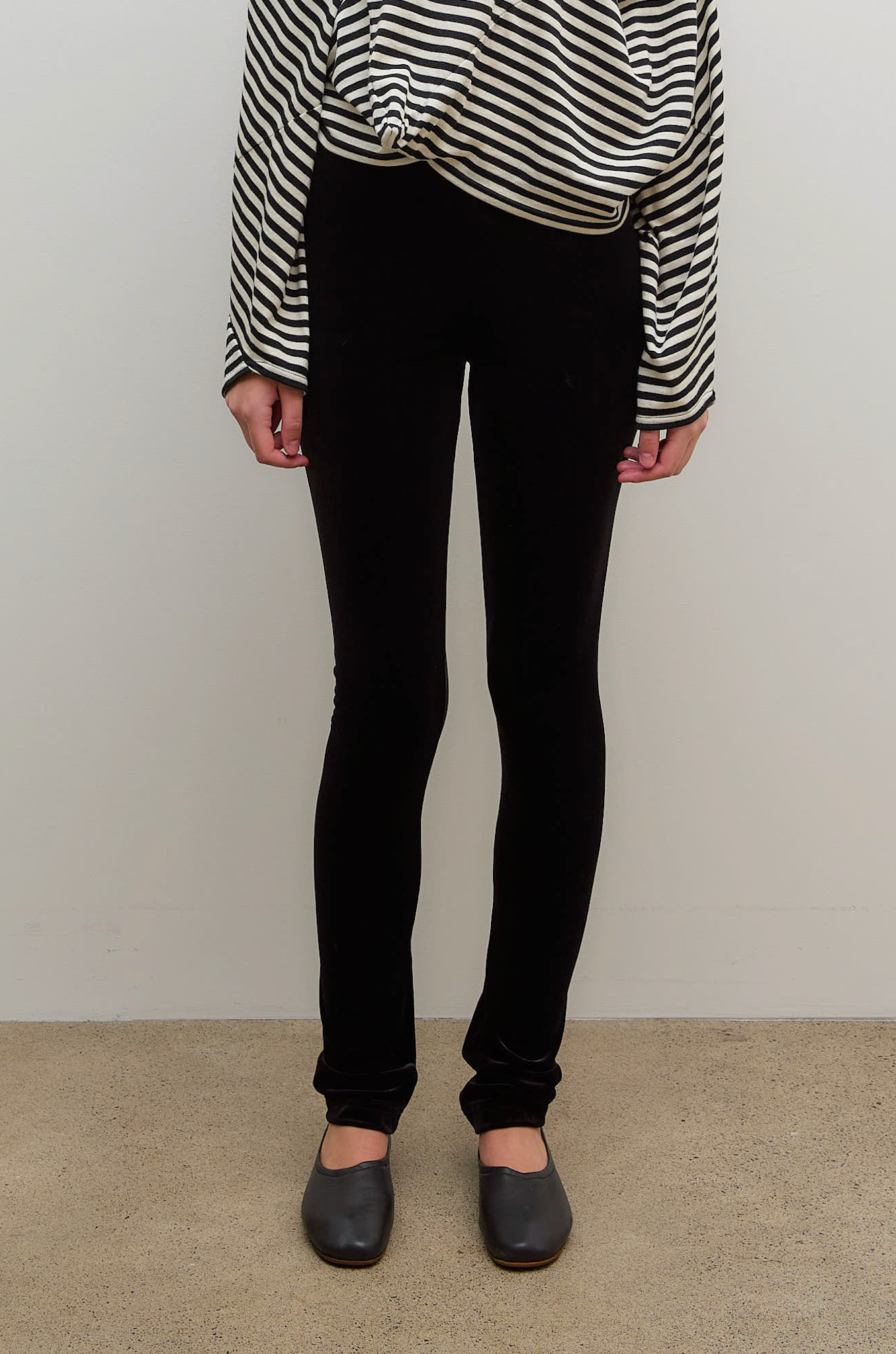 Velvet Legging Pants Black