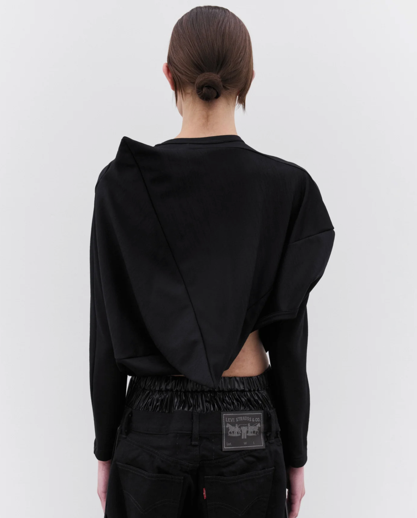 Angular Long Sleeve T-Shirt Black