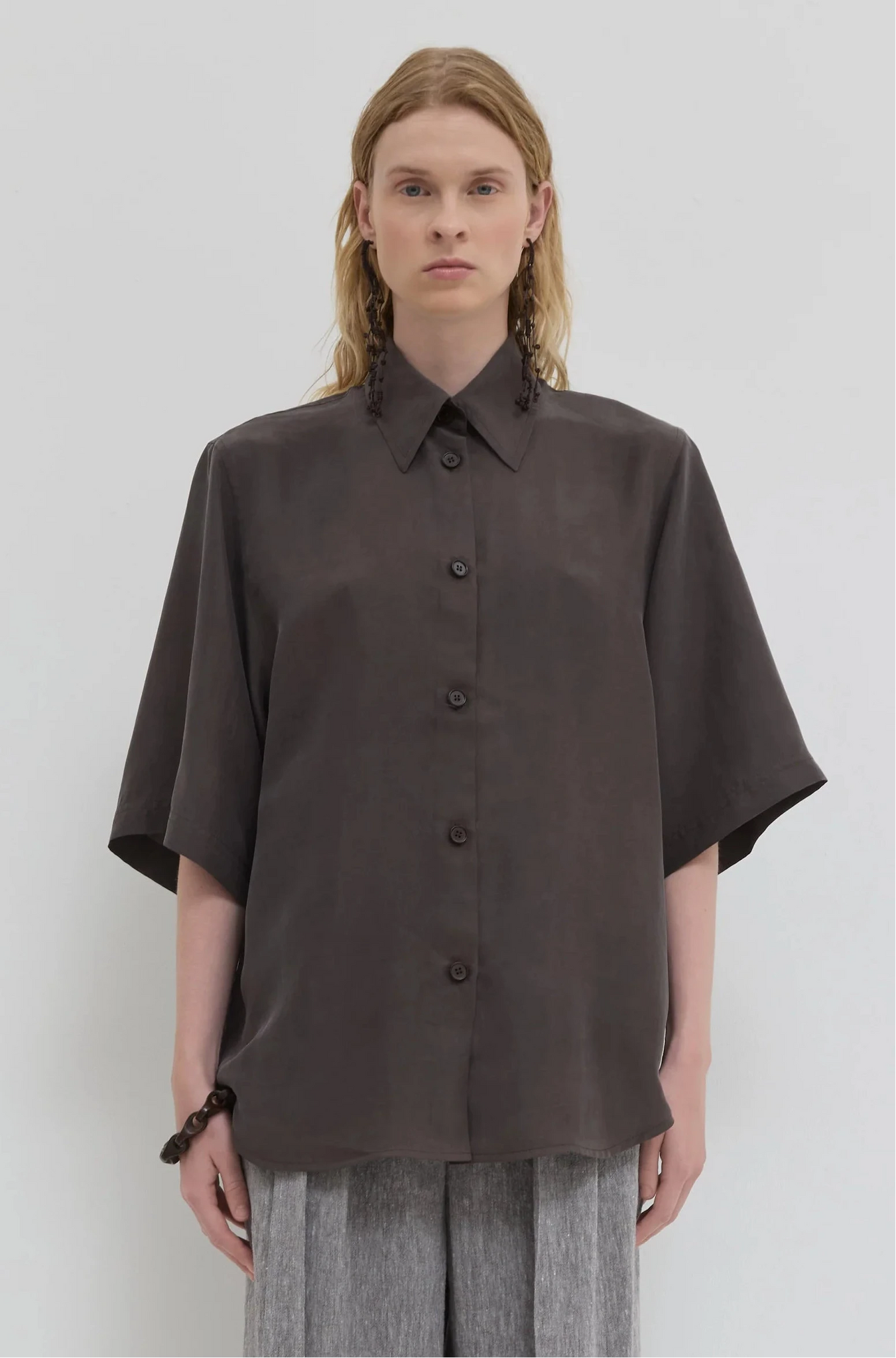 Tiola Loose Fit Shirt Maroon – Scotties Boutique