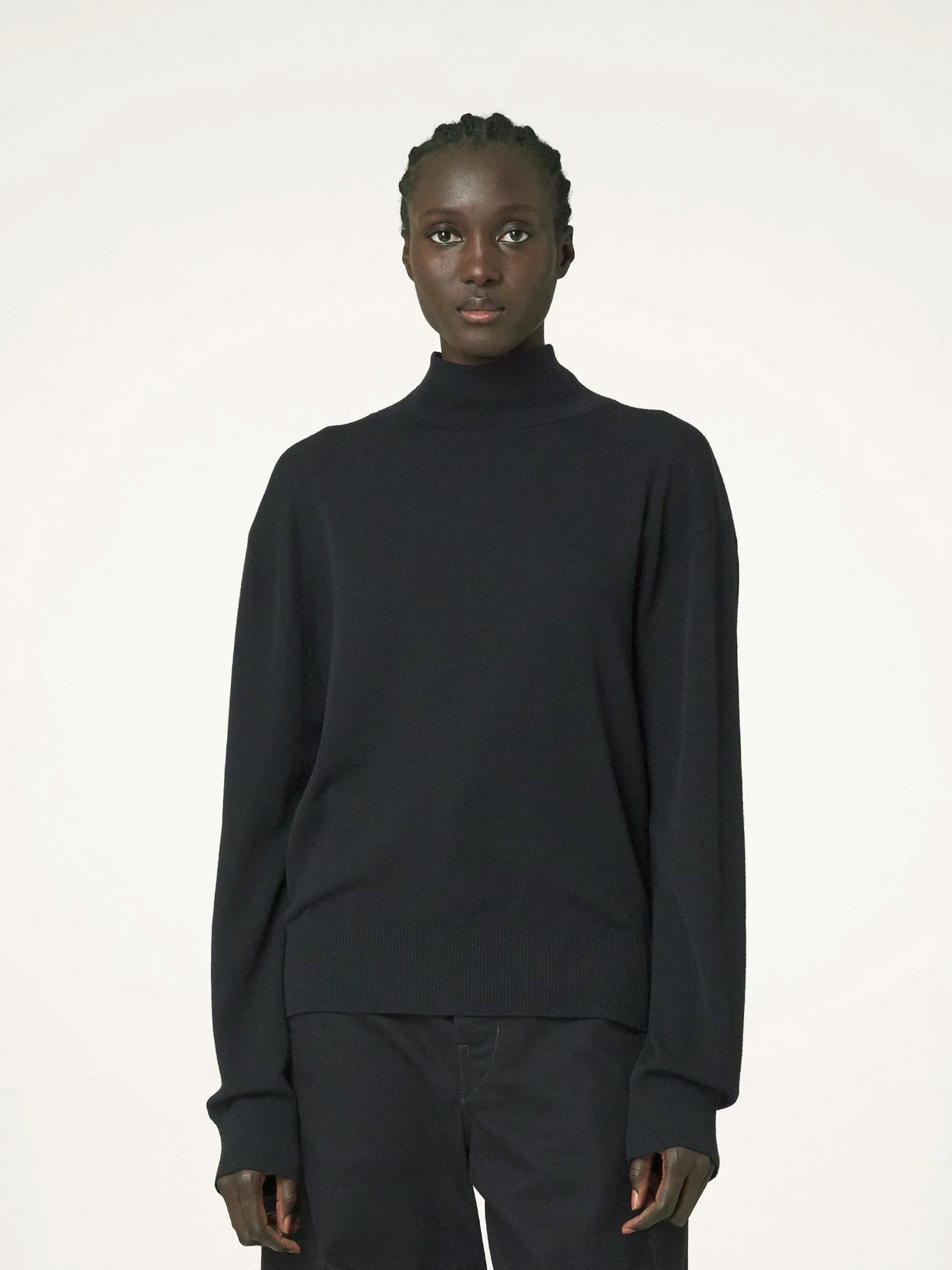 Seamless Turtleneck Sweater Black – Scotties Boutique