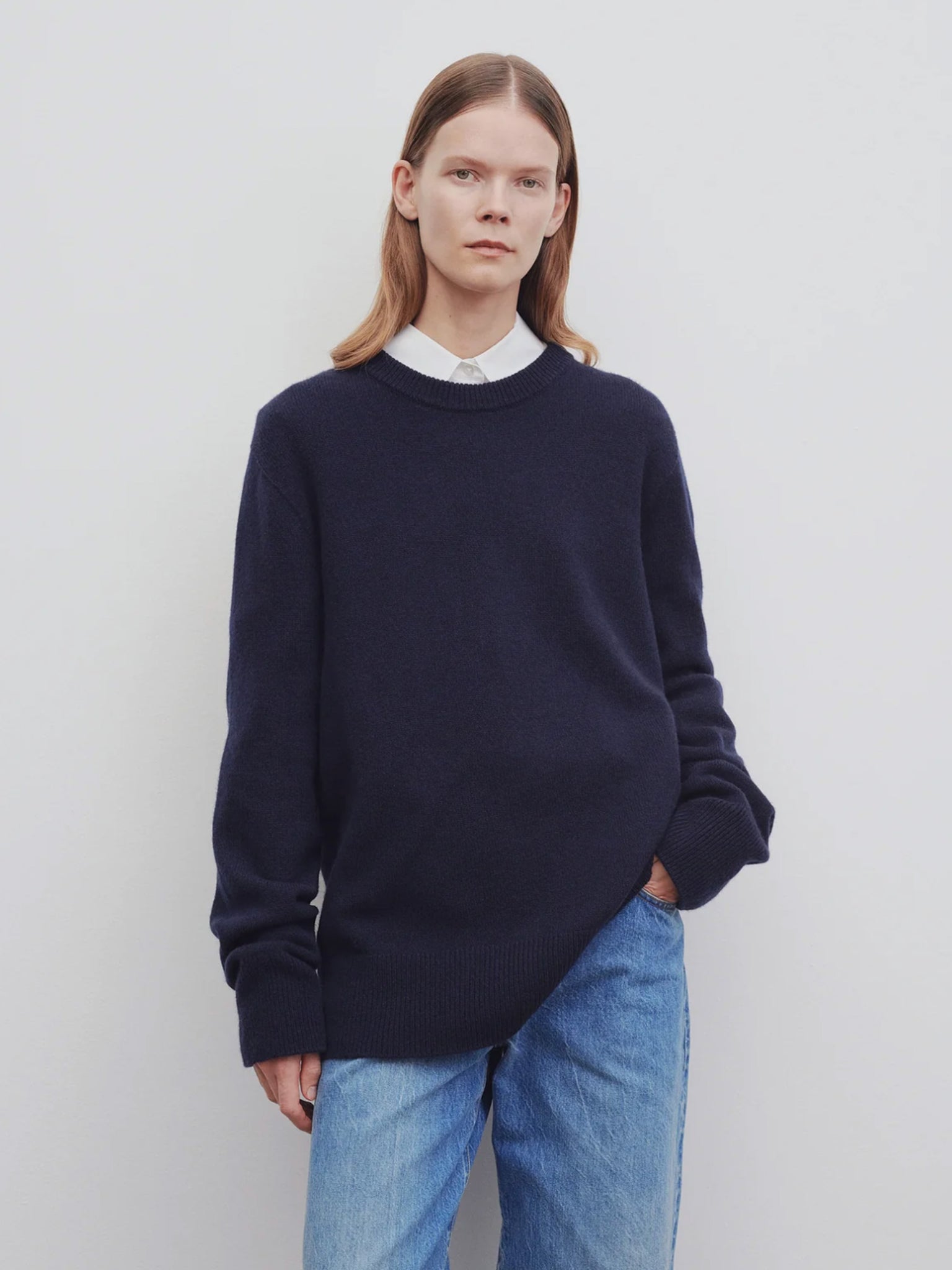 Sibem Cashmere Wool Sweater Navy