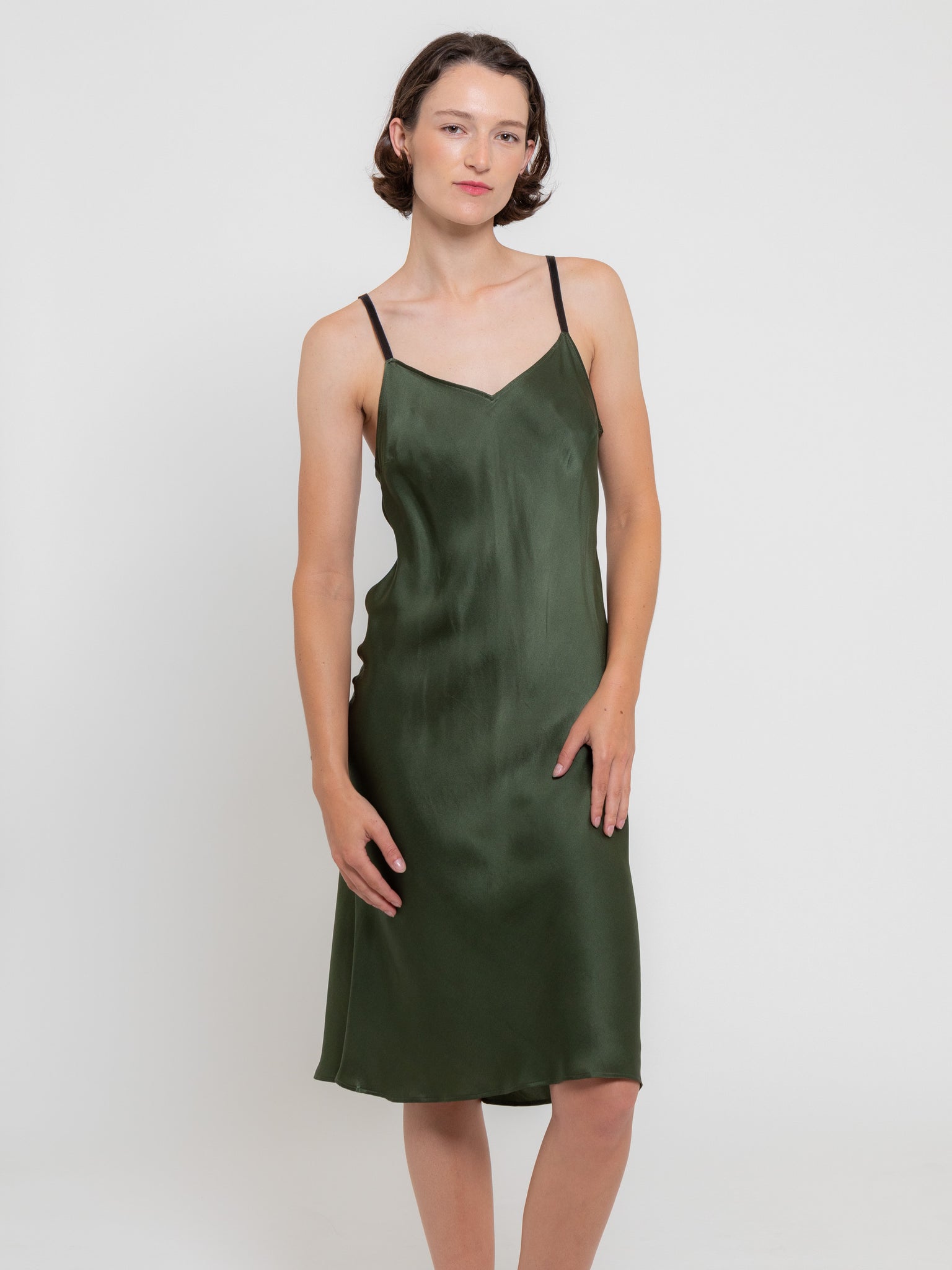 Simple Slip Dress Green